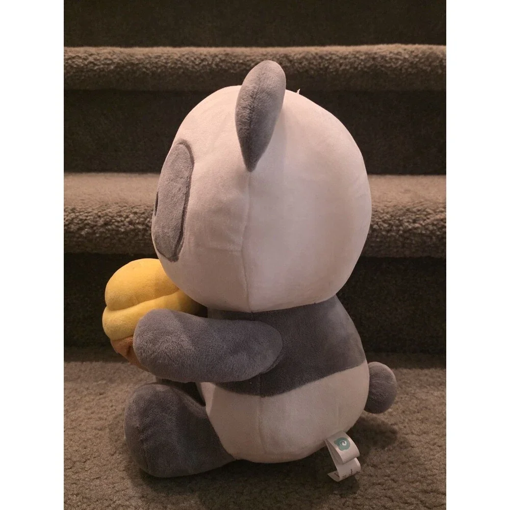 Anirollz 14”  Grey/white Panda With Lemon Cupcake - Cute For Birthday